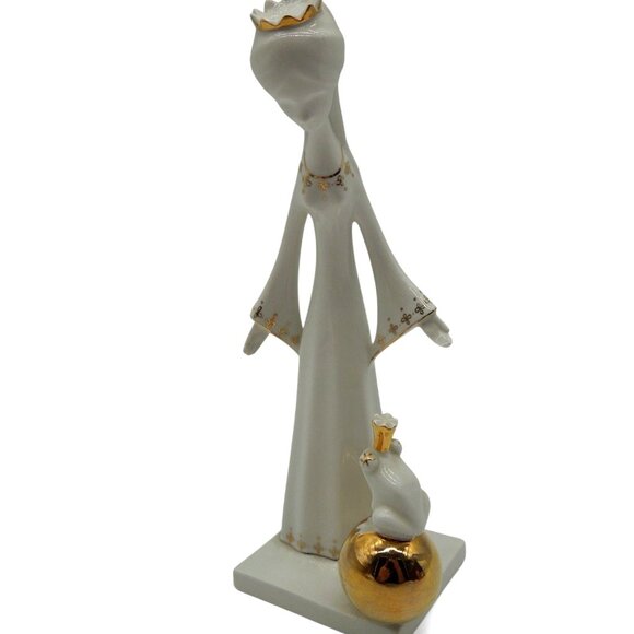 AQUINCUM Princess and Frog on Gold Ball Figurine Hungary Vintage 8" Tall - Picture 6 of 10